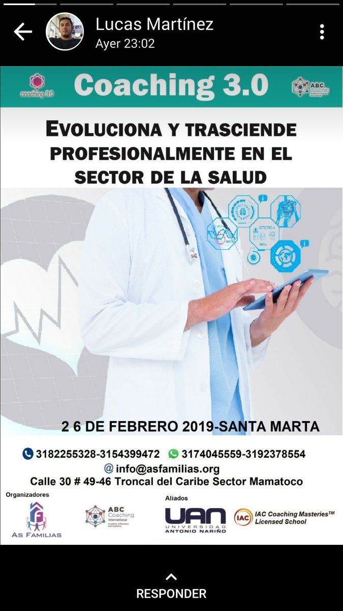 asfamilias's tweet photo. Argentina (Córdoba) - Colombia (Santa Marta) - USA (Miami) 

¡SE ACERCA LA SEMANA INTERNACIONAL DEL COACHING 3.0 EN SANTA MARTA!

https://t.co/IhiQKnsWDP https://t.co/sC6vAtQPqw