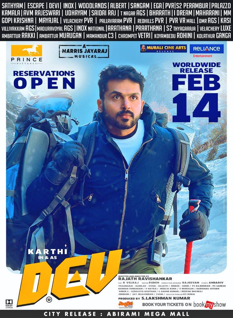 KarthiFans_Page's tweet image. #Dev Today's Newspaper Advertisement:
Worldwide Release Feb 14 ♥️😊😎

#3DaysGoForDev

#MakkalNaayagan @Karthi_Offl

 @Rakulpreet @RajathDir @RelianceEnt @PrincePictures_ @Jharrisjayaraj @DevTheMovie
 @lakku76 
#DevFromFeb14
#3DaysToGoForDev