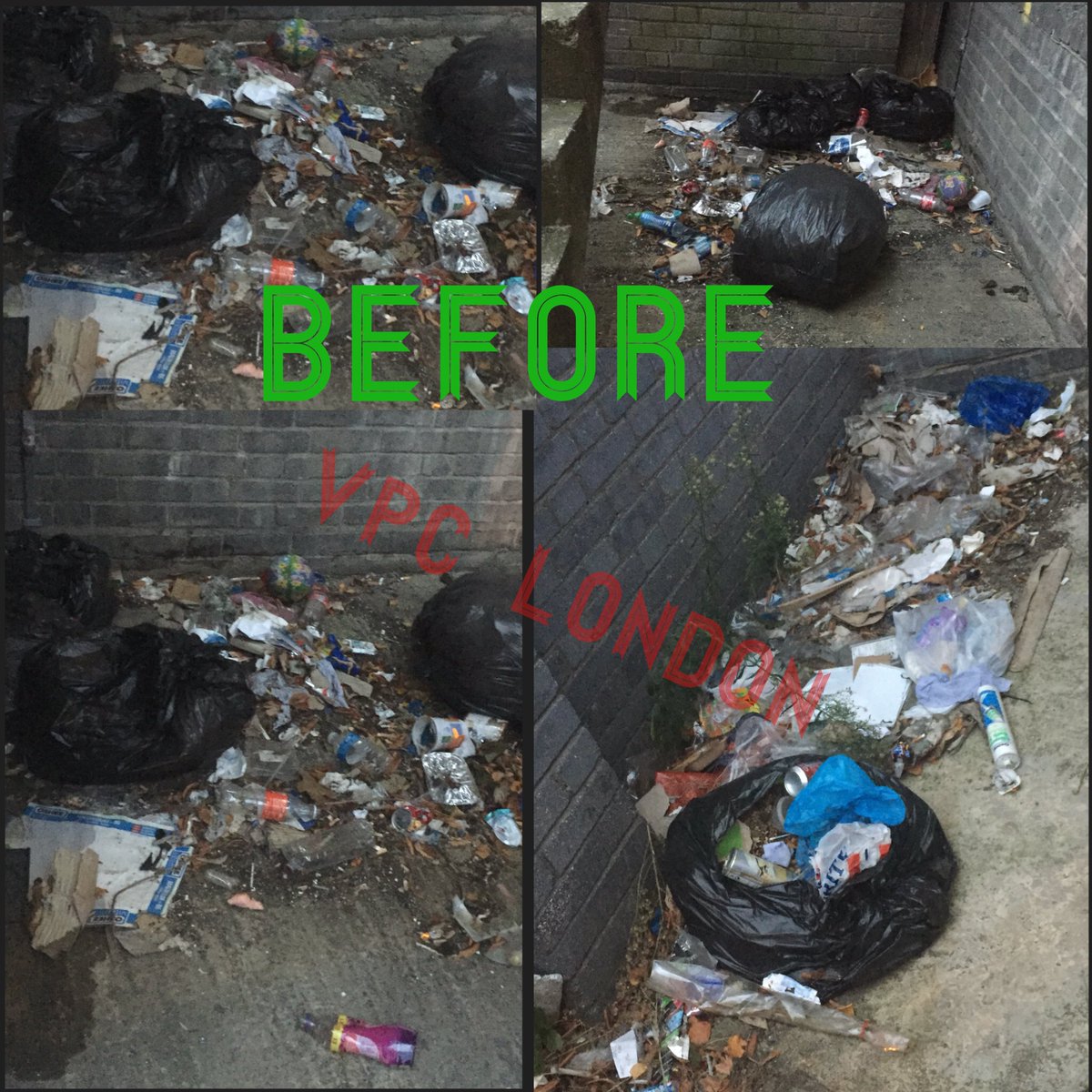 VPCLondon's tweet photo. Check out our work before &amp; after clear the rubbish from bin areas of a residential building in Slough. https://t.co/lc04M14wnS