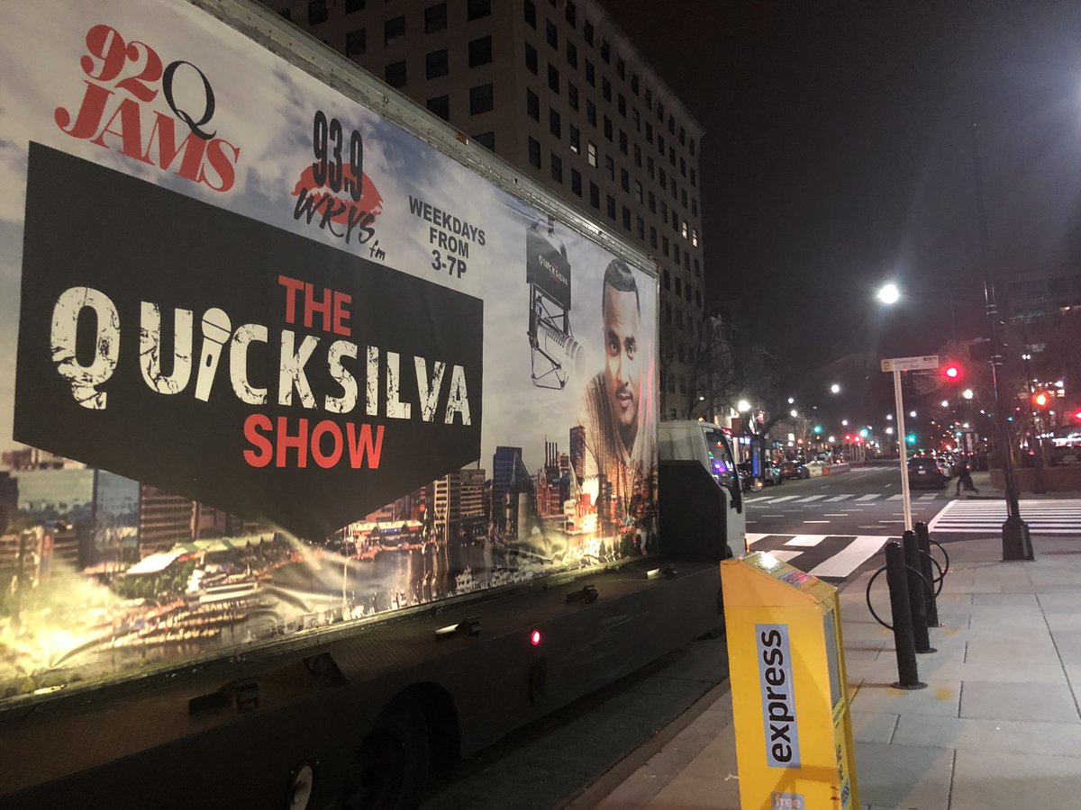 DJQUICKSILVA's tweet photo. The #QuickSilvaTruck will be out all this week all over Baltimore &amp; DC .If you spot it take a picture ,hashtag #QuickSilvaShow &amp; #QuickSilvaTruck for your chance to win a #DTLR gift card @quicksilvashow weekdays 3-7p on @939wkys &amp; @92qjamsbmore https://t.co/t27LZsIY30