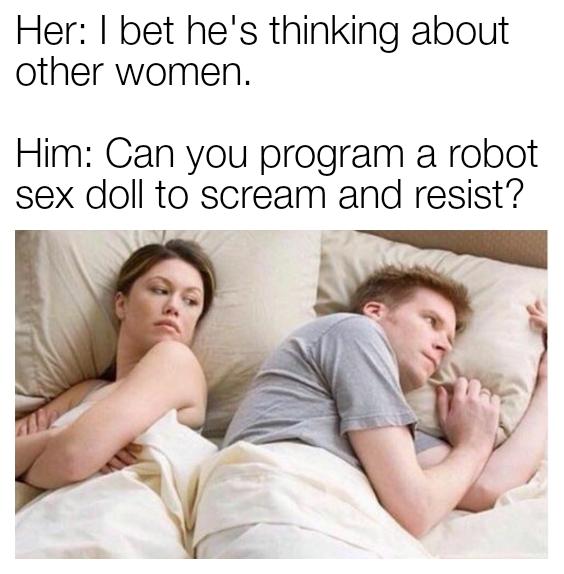 Gutslash's tweet photo. RapedBot 300 is also programmed to bleed. #sexrobot #rape #rapist #raped https://t.co/XJgAMpbcSL