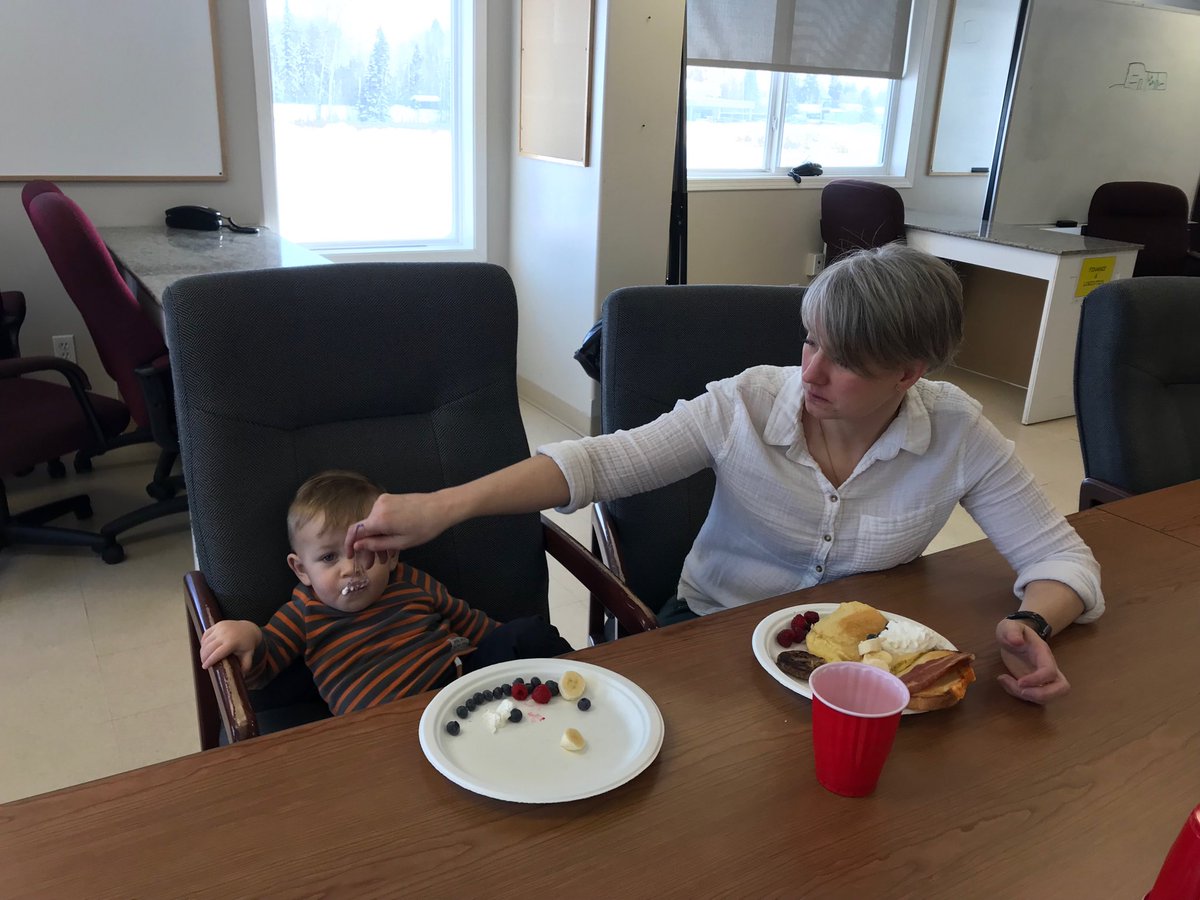 chiefcoutts's tweet photo. Little man with #grandma having some breakfast for lunch.  Then on to #firetruck tours. #slavefire https://t.co/fY8ESVgIK9