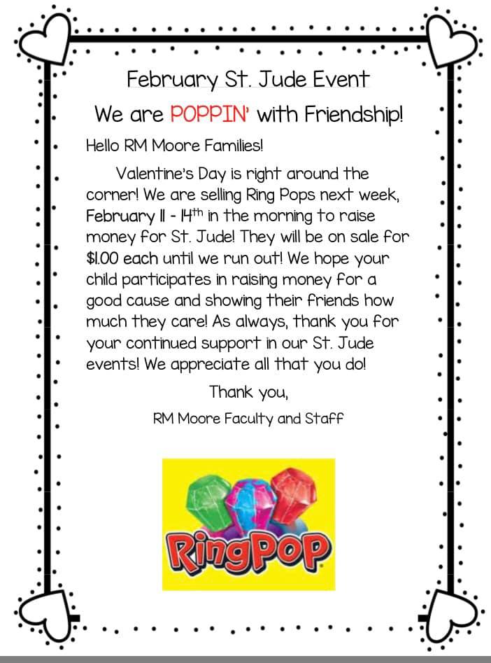 What a great way to support a wonderful cause and show your friends and teachers some love at the same time!!!! Ring pops for $1! These will sell out fast! ❤️❤️❤️❤️❤️
