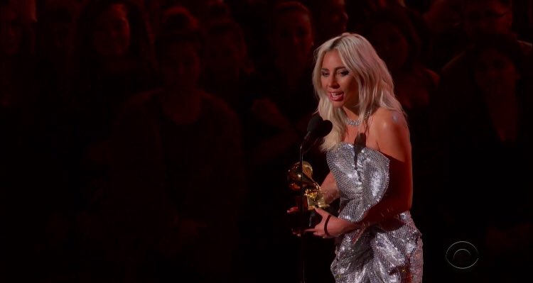 frankgcaruso's tweet photo. "I'm so proud to be a part of a movie that addresses #mentalhealth issues. ... A lot of artists deal with that. And we gotta take care of each other." #LadyGaga #GRAMMYs⁠ ⁠ https://t.co/ezCyOpYPoX