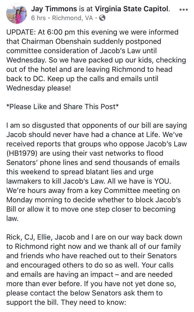 CKefalas's tweet photo. In the “now get this category,” some Virginia lawmakers trying to oppose #HB1979—a bill to align VA’s surrogacy statute with its adoption law—apparently believe that destruction of embryos is better than same-gender parents giving a child life. So much for being pro-life... https://t.co/fLKdupb66C