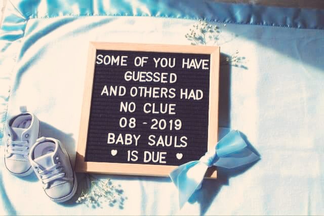 eron_sauls's tweet photo. Excited to announce there will be an addition to the family roster this summer. #TeamSauls #Squad #ImthePapi https://t.co/M6F4Es9QXN