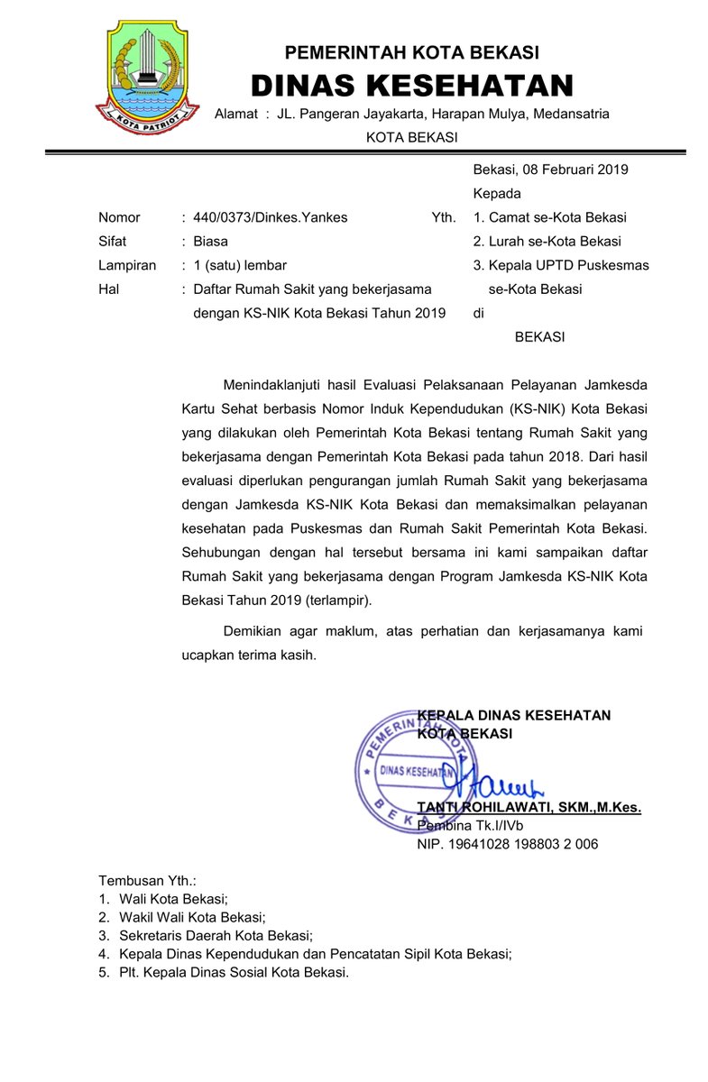 Kota Bekasi On Twitter Surat Pemberitahuan Daftar Rumah