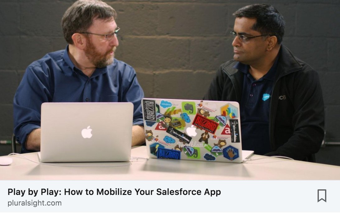 Gaurav Kheterpal (@gauravkheterpal) on Twitter photo If you're/ wanna be a #Salesforce #Architect or on the #JourneytoCTA, a crucial exam on ur roadmap is "Mobile Solutions Architecture Designer" cert!
Check out my & <a href="/donrobins/">Don Robins</a> course on <a href="/pluralsight/">Pluralsight</a> on mobilising Salesforce to learn key concepts - lnkd.in/fSpBusq
#Learn If you're/ wanna be a #Salesforce #Architect or on the #JourneytoCTA, a crucial exam on ur roadmap is "Mobile Solutions Architecture Designer" cert!
Check out my & <a href="/donrobins/">Don Robins</a> course on <a href="/pluralsight/">Pluralsight</a> on mobilising Salesforce to learn key concepts - lnkd.in/fSpBusq
#Learn