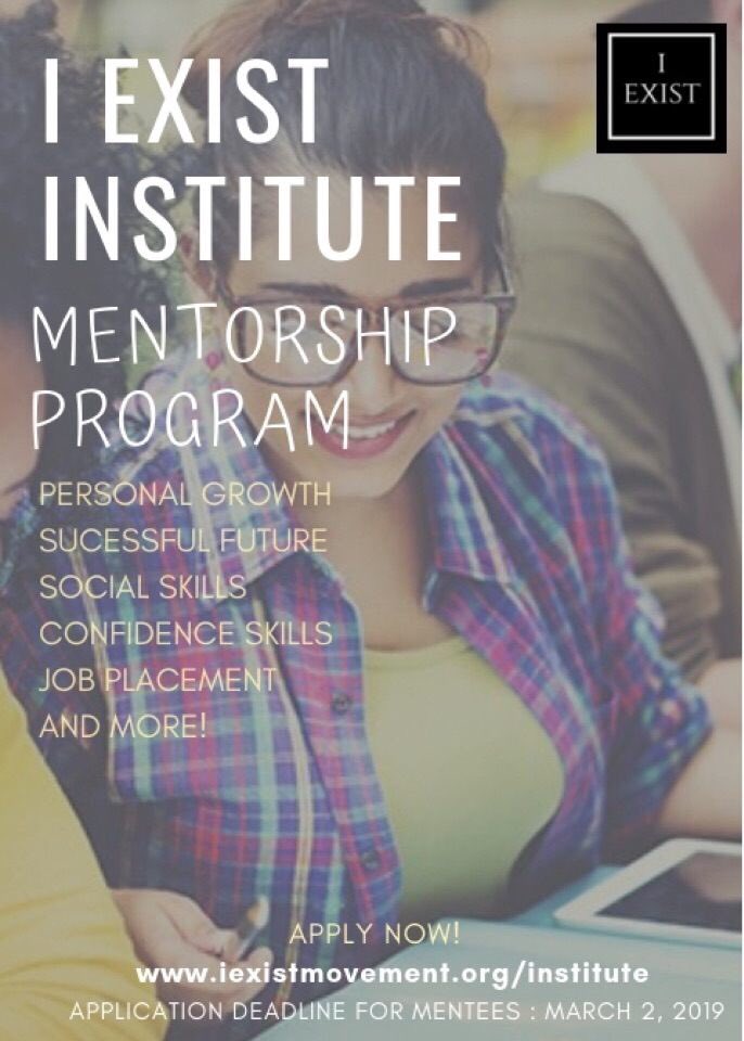 Please spread within the Greenville community to help unemployed youth gain skills for job placement. If interested to be mentee please apply at link or interested in mentoring email iexistmovement@gmail.com