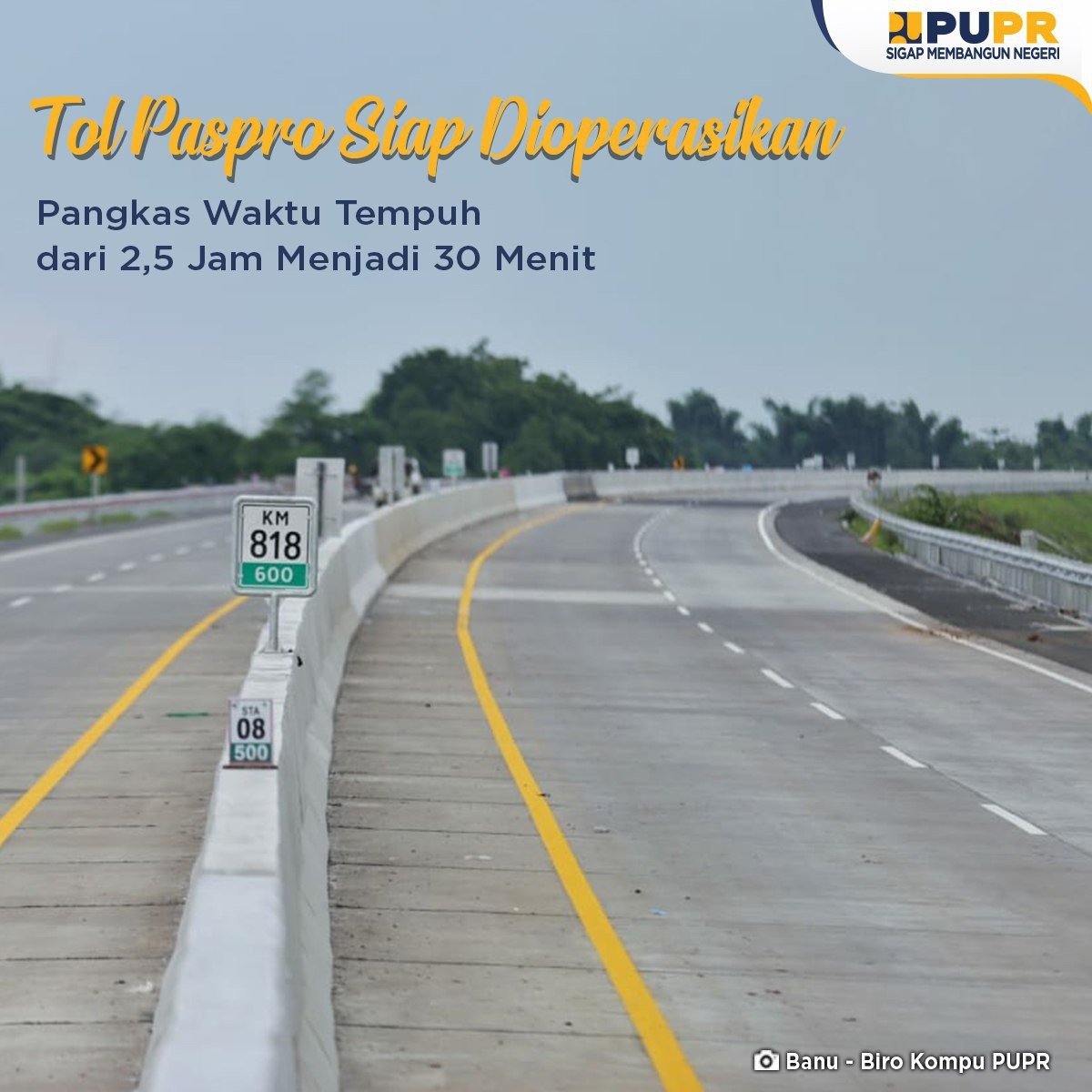 Pagi Sobaaaat.. Ada kabar gembira di hari #Senin. #JalanTol #TransJawa yg beroperasi akan bertambah nih dgn selesainya Tol Pasuruan - Probolinggo (#Paspro) sepanjang 31,3 Km. Skrg lg uji laik fungsi sblm dibuka utk publik.