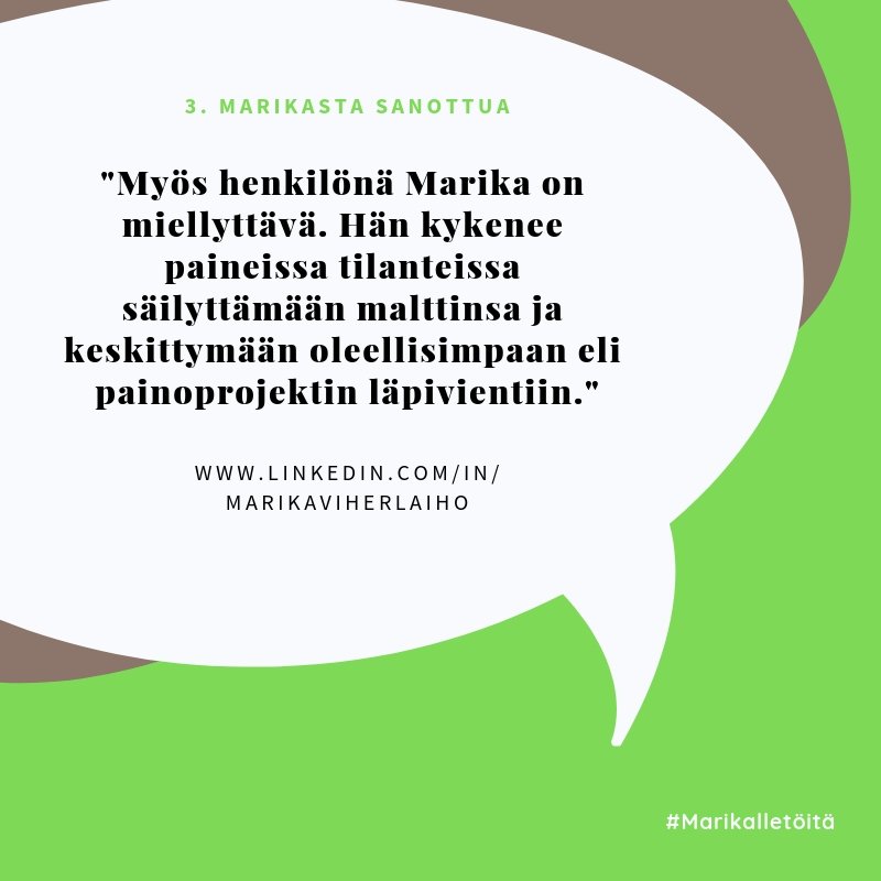 MViherlaiho's tweet photo. Löytyisikö täältä töitä minulle viestinnän tai sisällöntuotannon parista pääkaupunkiseudulta? #Marikalletöitä #viestintä #rekry https://t.co/kmD1BHjwFm