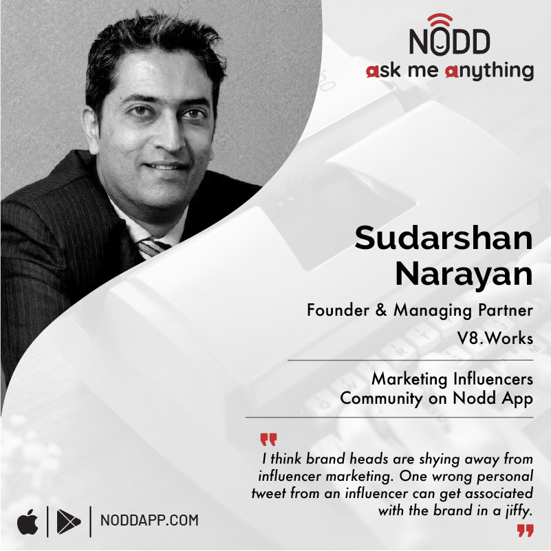 Nodd_App's tweet photo. The AMA (Ask Me Anything) session's transcript with Sudarshan Narayan is now available on Marketing Influencers Community.@SuNarayan1971
Click on the link to Read more:
https://t.co/aWPNkhNnj1
Join Nodd and be a part of our Community:
https://t.co/UWitU0M5lk
#Nodd #NoddAMA https://t.co/OKbrBpoqSa