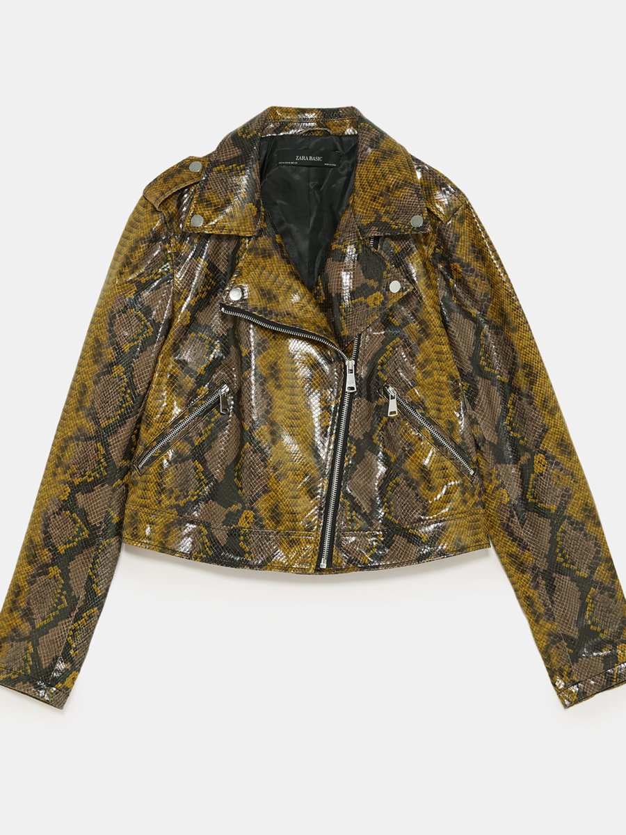 zara snake jacket