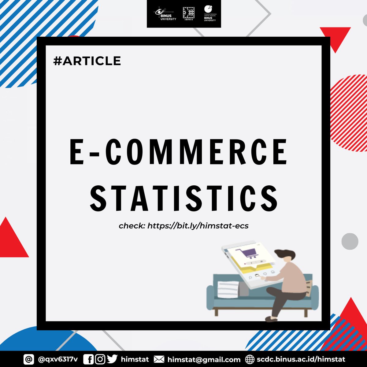 HIMSTAT's tweet image. #ARTICLE Mungkin teman-teman lebih paham dengan sebutan toko online, contohnya seperti: tokopedia dan bukalapak. Pasti penasaran kan kalau penggunaan statistika juga bisa dipakai di toko online? cek artikel HIMSTAT terbaru yuk di bit.ly/himstat-ecs 📰