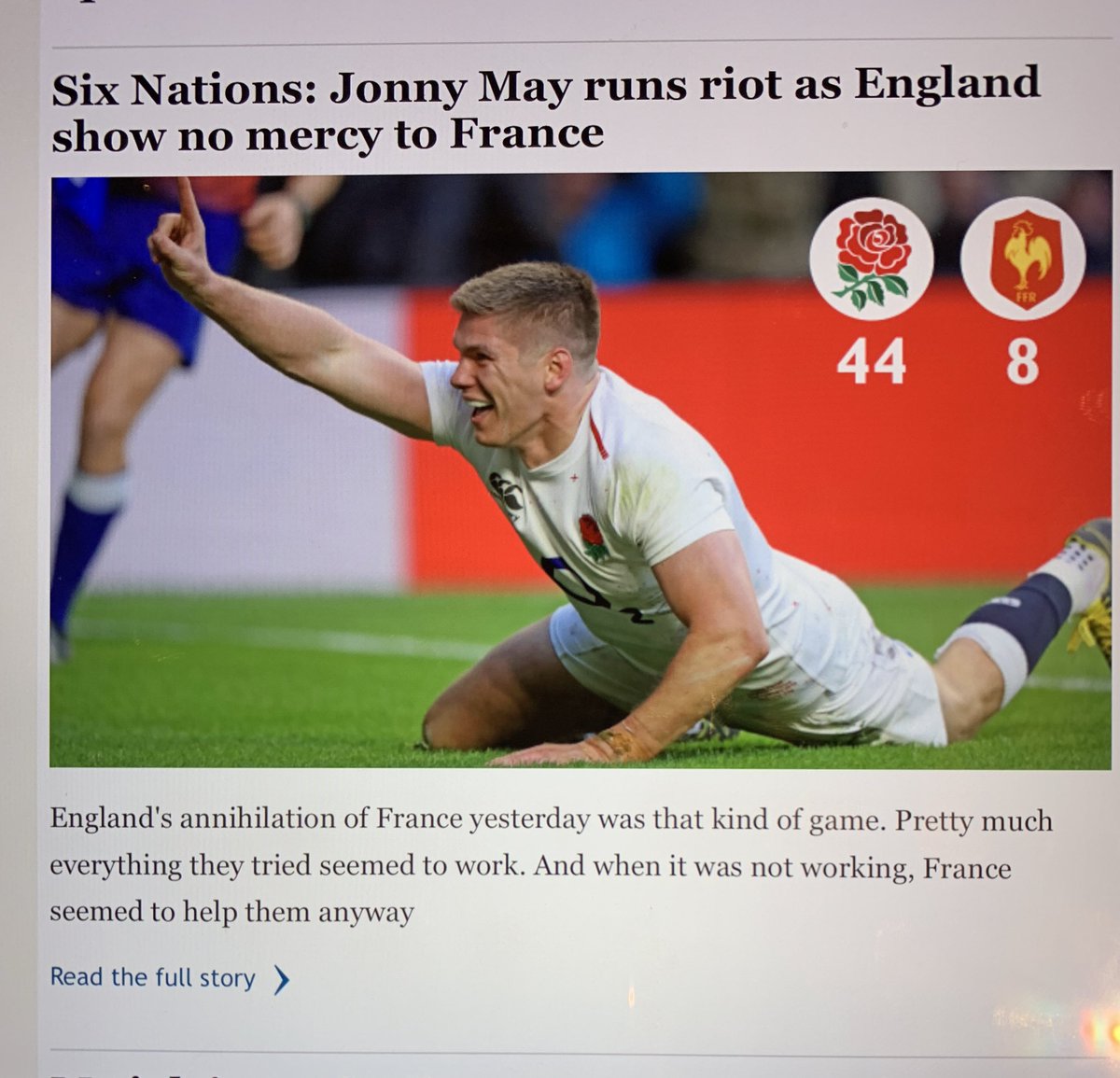 Congratulations to our English friends, Il fait vraiment que ça change, nous ne sommes pas au niveau #ashamed, #tournoides6nations ,#equipedefrance