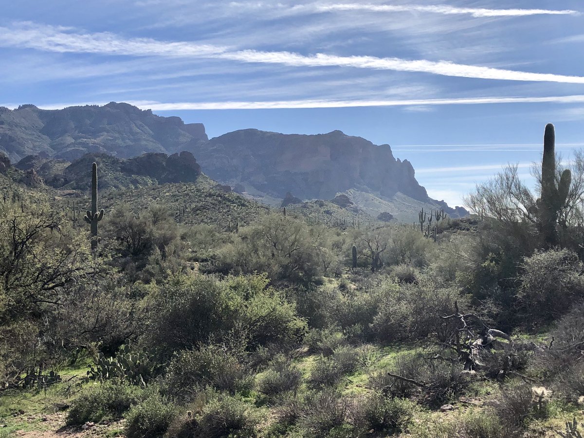 Old habits die hard...always liked to get in a hike during the playoffs to clear the head and spend time with family.  Beautiful day in the Superstition Wilderness!