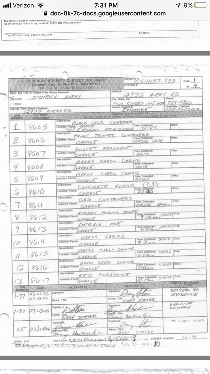 7pairsofpanties's tweet image. Ok found two bullet fragments found on 3/02/06 they never recorded it going out to @ZellnerLaw for testing or of it coming back. Go figure. #MakingAMurderer #MakingAMurderer2