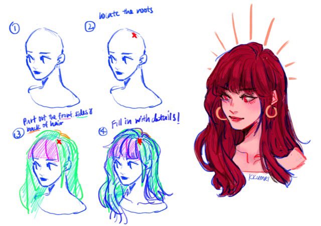 Hair tutorial by kkumri on tumblr!!