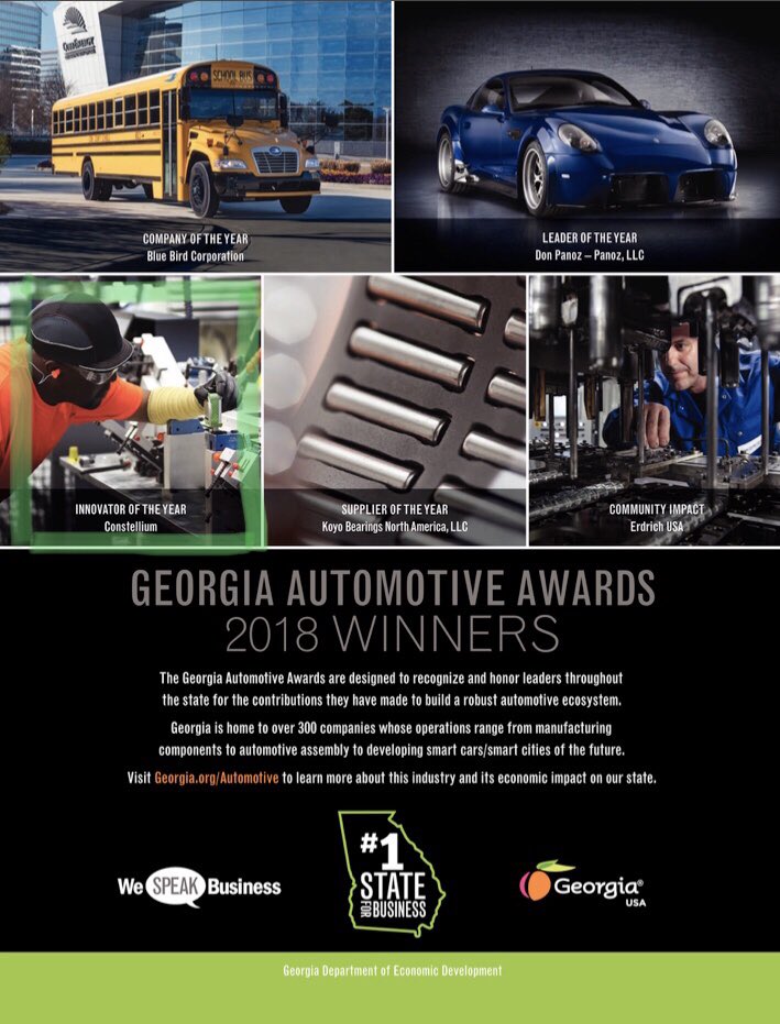 How cool to see @Constellium in the @Delta Sky magazine on my flight! @Georgia is honoring the winners of its annual #Automotive Awards and Constellium is #InnovatorOfTheYear! 
bit.ly/2SJ1thB
