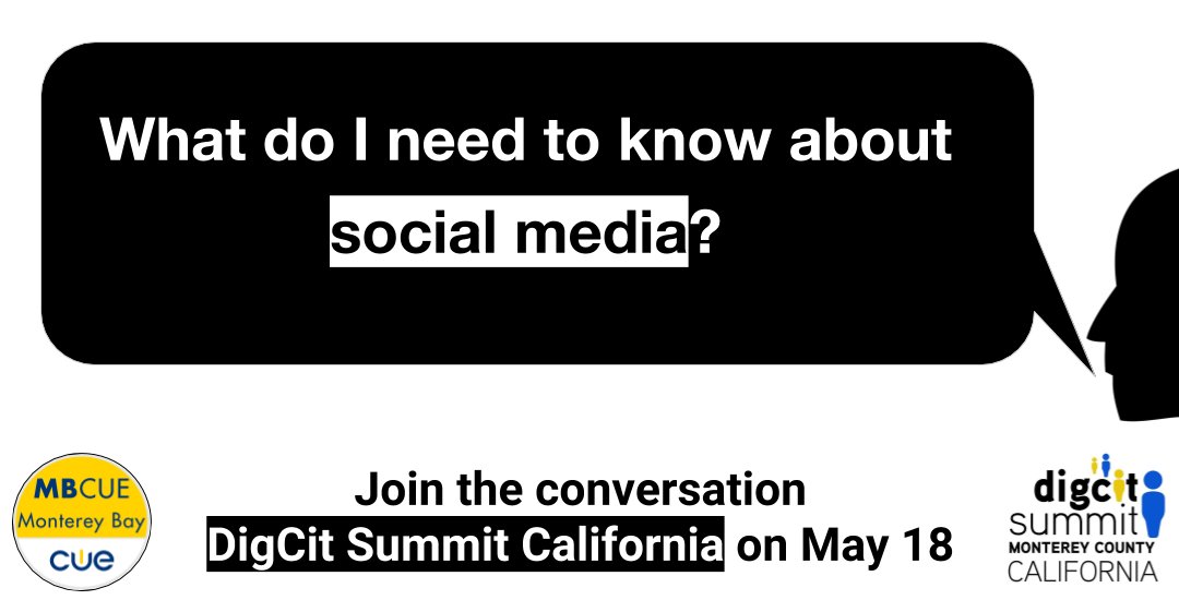 mbcue's tweet photo. What do I need to know about social media?
https://t.co/XUUANlLujp
Join the conversation
DigCit Summit California on May 18
#MBCUE #DigCITCummitCALI @digcitsummit @digcitinstitute #GoogleEI #WeAreCUE #LAX18 @GoogleForEdu @Techy_Tech
@EdTechEddie @KatieJMcNamara @JanetSalinas28 https://t.co/GGfujIgBgN