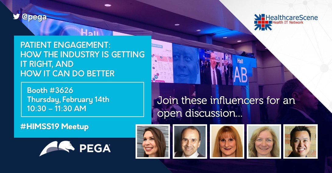 Colin Hung (@colin_hung) on Twitter photo This time tomorrow, we will be with <a href="/Pega/">Pegasystems</a> 3626 for a meetup on #ptexp & pt engagement. Join <a href="/jhoronjeff/">💬Jen Horonjeff | #askpatients</a> <a href="/ShahidNShah/">Shahid Shah</a> Carol Everhart, Kelli Bravo and myself at 10:30am #HIMSS19 #hcldr #HITsm This time tomorrow, we will be with <a href="/Pega/">Pegasystems</a> 3626 for a meetup on #ptexp & pt engagement. Join <a href="/jhoronjeff/">💬Jen Horonjeff | #askpatients</a> <a href="/ShahidNShah/">Shahid Shah</a> Carol Everhart, Kelli Bravo and myself at 10:30am #HIMSS19 #hcldr #HITsm