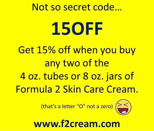 Formula2Cream's tweet image. Discount Code on Formula 2 Skin Care - eepurl.com/ggV9Lv