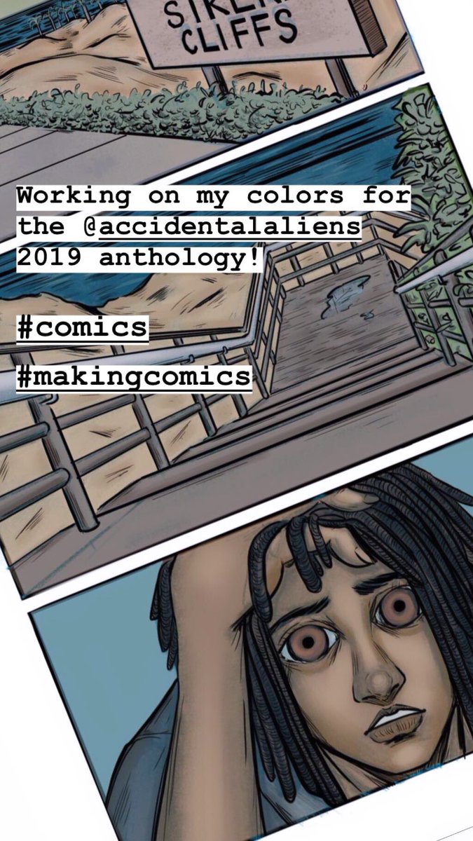 Getting the coloring process started for the @AccidentAliens #2019antgology! This year we’re doing a creature feature! (Oooooh...)

#makecomics #indiecomics #accidentalaliens