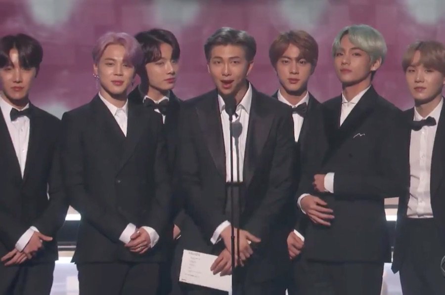 Soompi on X: #BTS Takes To The Stage For The First Time At The Grammy  Awards As Presenters With A Promise To Return #TearItUpBTS #BTSxGrammys2019    / X