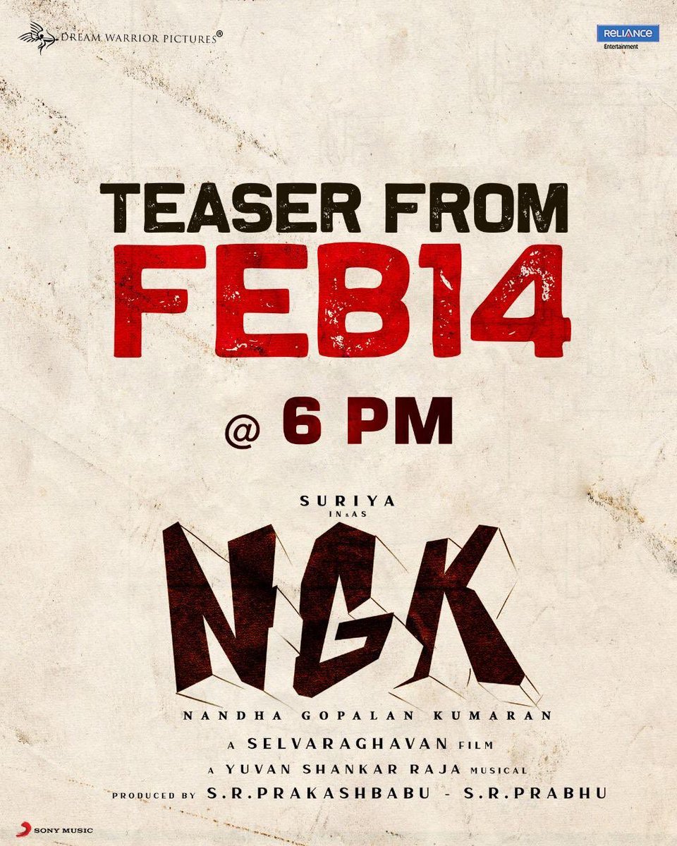 Priya749D's tweet photo. #NGKTeaser 
#NGKTeaserFrom6pmFeb14
Count down begins 😎
3days to go 🔥🔥🔥to c our @Suriya_offl #NGKTeaserCDP just 79hrs18mins to go...Not for Valentine's day only for #NGKTeaser #காத்திருப்போம் @prabhu_sr anna appadiye #surpriseupdate singletrack  release panna nalla irukum🙏😁 https://t.co/gHeIq4lYda