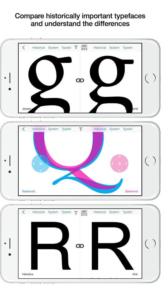 TypeInsight's tweet photo. Released #Typography Insight v4.0 with #iPhone X and #iPad Pro series support!
- Now you can observe and compare all system fonts.
- Redesigned Type Anatomy section.
- Added support for color options in Type Inspector.
https://t.co/uImIhUAGhh Now available on #AppStore! https://t.co/vCSrGvFq0B