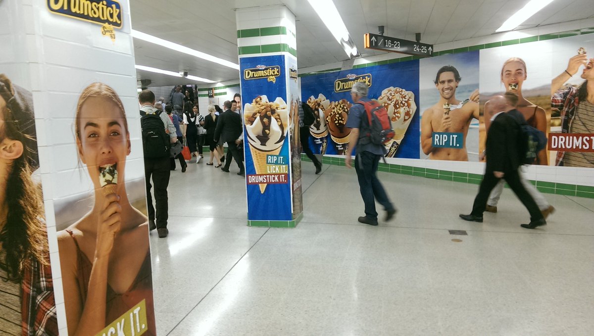 WePublicHealth's tweet photo. Kids are under constant barrage of #JunkFood and drink ads as they go about their day. Have a look on your commute home tonight and see how many #JunkFood ads you see vs healthy foods. #ToxicFoodEnvironment #SavingLife2019 https://t.co/TZ7qOp5RaF