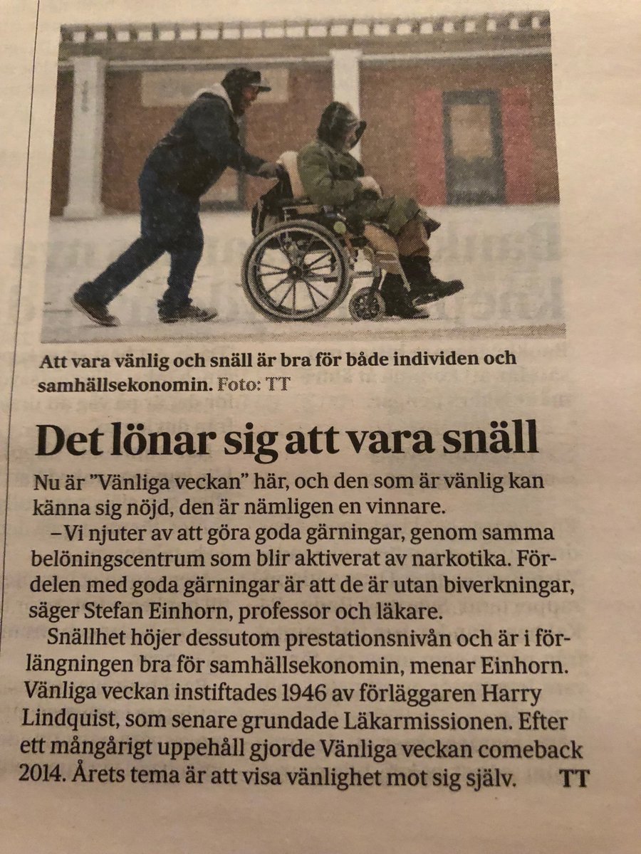 Inte bara under ”vänliga veckan”utan alltid! Mot andra och mot sig själv.