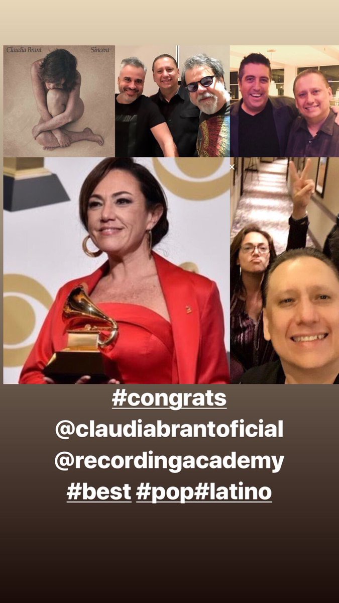 MONTERREYSOUND's tweet photo. #congrats
@claudiabrantoficial 
@recordingacademy 
#best #pop#latino https://t.co/mJ9l9tqx8d