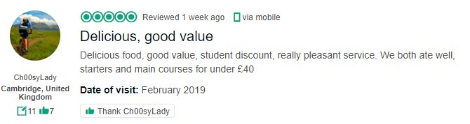 "Delicious and good value" - a recent review on @TripAdvisorUK 

To all the students out there - we offer a student discount.  Just speak to a member of our staff.