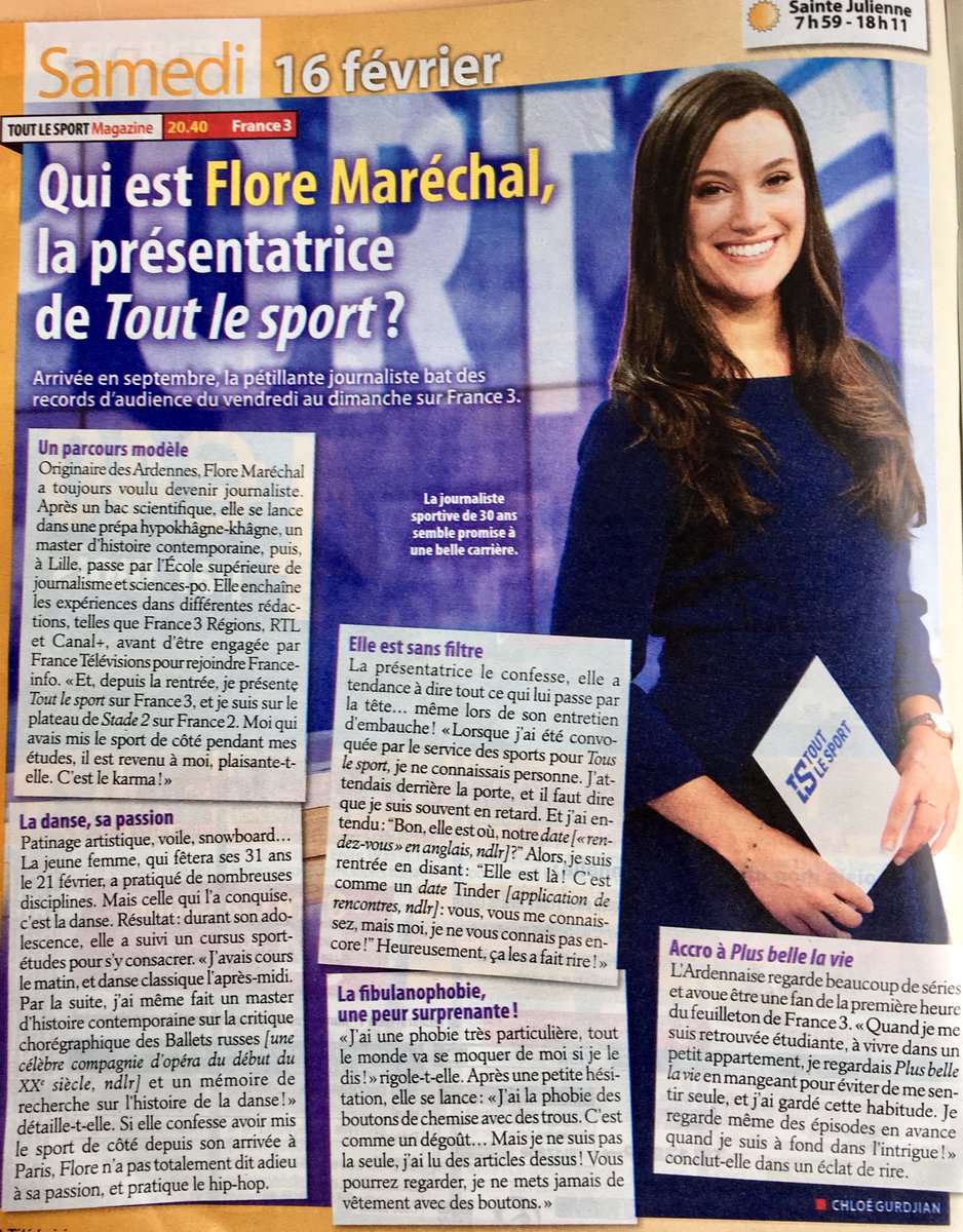 France Tv Sport Presse On Twitter Revue De Presse Sports Magazine Floremarechal Est Dans Le Teleloisirs De Cette Semaine Retrouvez La Ce Soir Sur France3tv A Partir De 20h45 A La