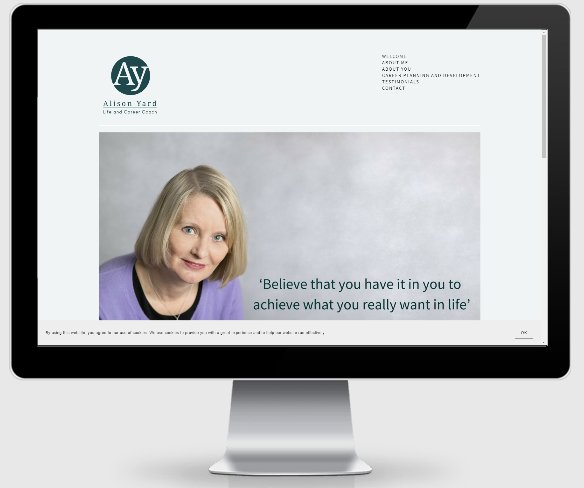 It's celebration time! 🍾 We've launched our latest <a href="/squarespace/">Squarespace</a> website for Alison Yard, Career and #LifeCoach.  As a professional certified coach Alison partners with clients to decide on their true career ambitions. #careercoach #personalcoach ow.ly/YV9X30nEEpC