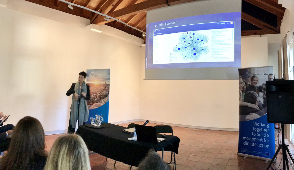 Ignacio_CKIC's tweet photo. Inspiring @ClimateKIC roadshow conducted by @KirstenCKIC explaining to the @ClimateKICspain #family the way we want to move forward to tackle #climatechange #systemic #holistic #demandled #portfolio #learning #sensemaking https://t.co/cFGfbp6x3I