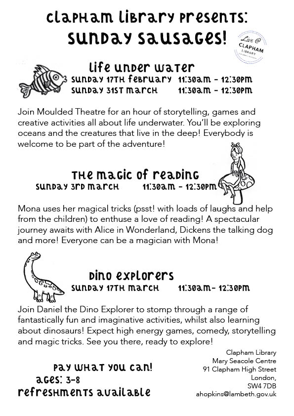 Clapham Library Live tweet media