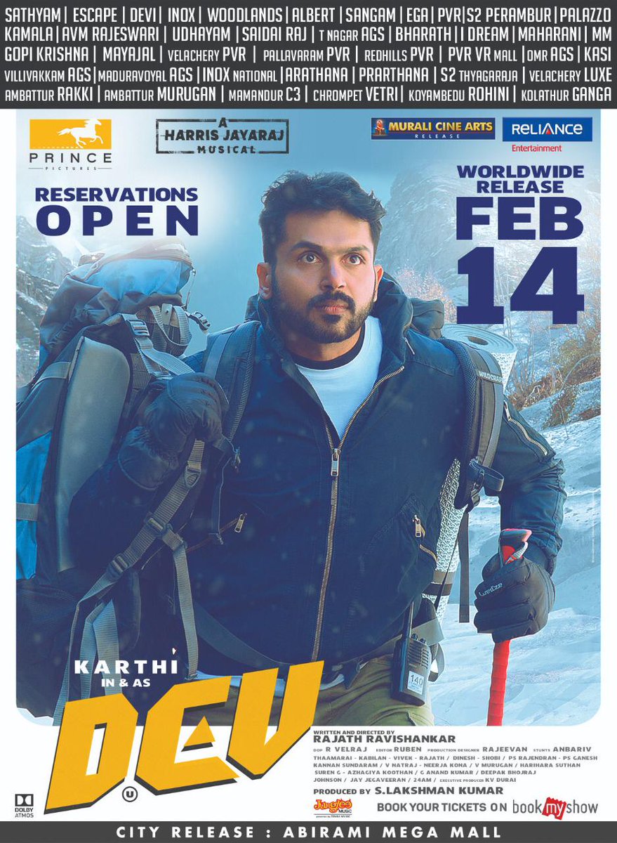 _human_tweets_'s tweet image. The another life style is bike ride #Dev
@Karthi_Offl stylish acting 😎
@Rakulpreet lovely face 😘
@Jharrisjayaraj wonder muzic 🎼
@PrincePictures_ @TimesMusicSouth
Ride from 14th February... 
 #DevReservationsOpen #DevFromFeb14