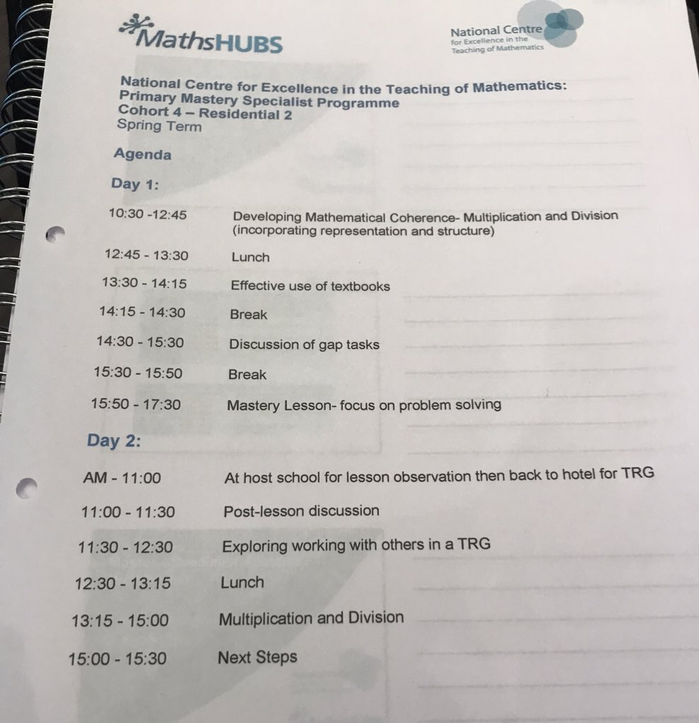 Ready for Residential 2 of the Mastery Specialist Programme. <a href="/NCETM/">NCETM</a> <a href="/WYorksMathsHub/">West Yorkshire Maths Hub</a> #ncetm