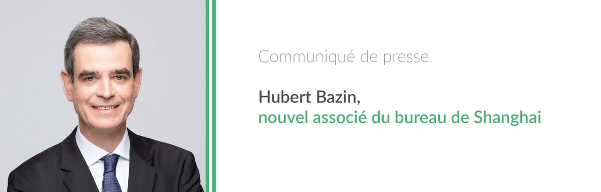 <a href="/LPALAW/">LPA Law</a> confirme son positionnement de leader français sur le marché asiatique en accueillant Hubert Bazin en qualité d’associé à son bureau de Shanghai. Plus d'informations : bit.ly/2MUlTyH
#nouvelassocié #Shanghai