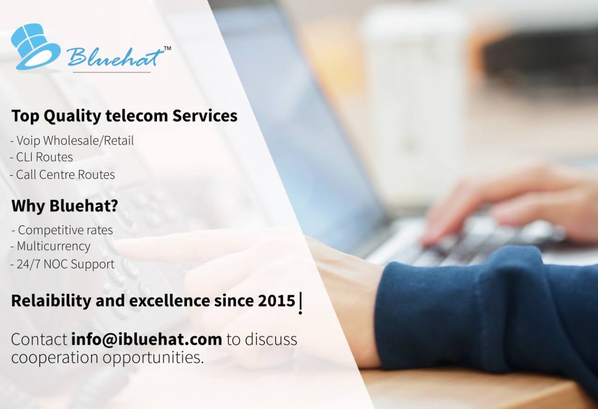 BluehatLLC's tweet photo. #bluehatllc #bluehatcommunication #telecommunication  #bluehatvoip #services #topquality #ccroutes #didnumbers #didservices #unlimited #inbound #outbound #cloudbased #autodialer #vicidial #asterdial #goautodial #serverswitch #connexcs #voipswitch #vos3000 #voipphone #voippbx https://t.co/8ToWAp3s3b