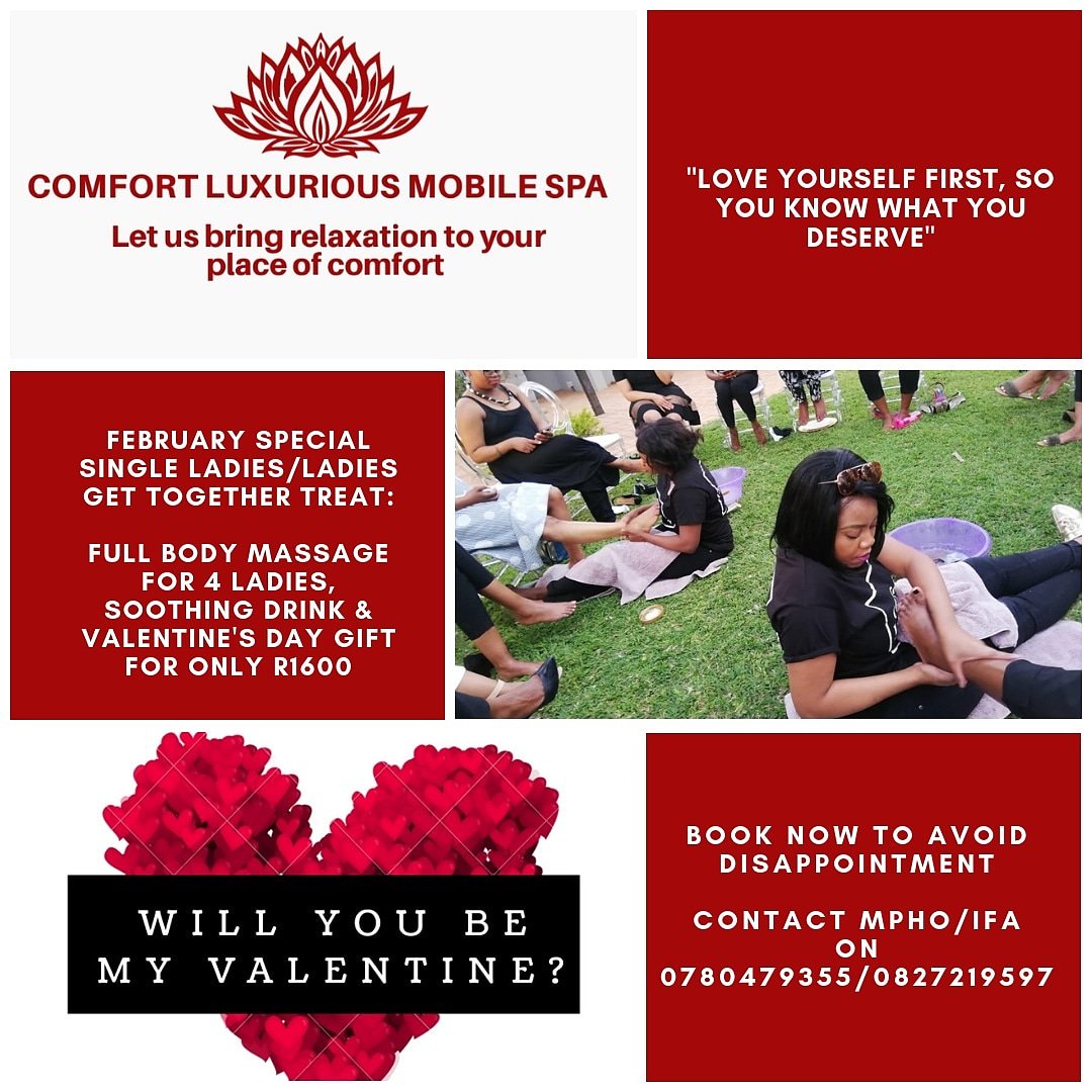 Comfortluxspa's tweet photo. Gather your squad and have a pamper session on a beautiful sunny day. #GirlTalkZA #comfortluxspa https://t.co/C0nOlE5ehF