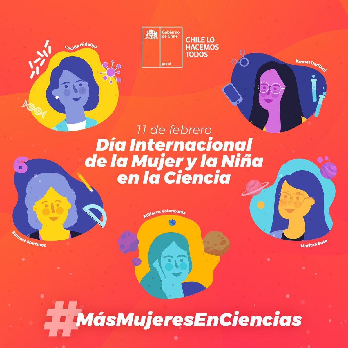¡Toda científica tiene alma de niña!👩🏻‍🔬👩🏼‍🚀 

Explorar e investigar son cualidades que mujeres y niñas tienen en nuestro país y las han desarrollado en las ciencias. Hoy, destacamos el trabajo de 5 científicas y reafirmamos nuestro compromiso por incentivar #MásMujeresEnLasCiencias