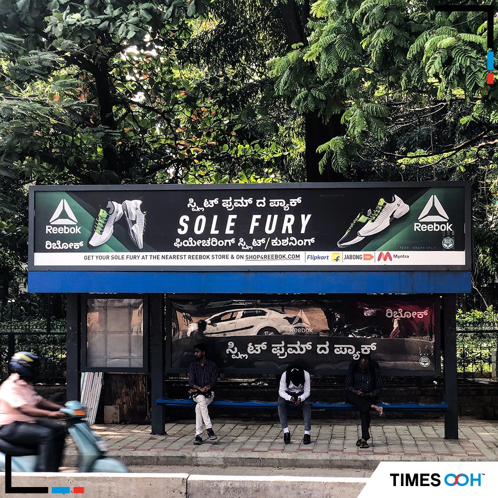 times_ooh's tweet photo. A new journey awaits! #SoleFury #SplitFrom the pack.
@missnemmanuel @Reebok #campaign #bengaluru #BengaluruTownscapes
#OOH #OutofHome https://t.co/y3Rdi1T8pM