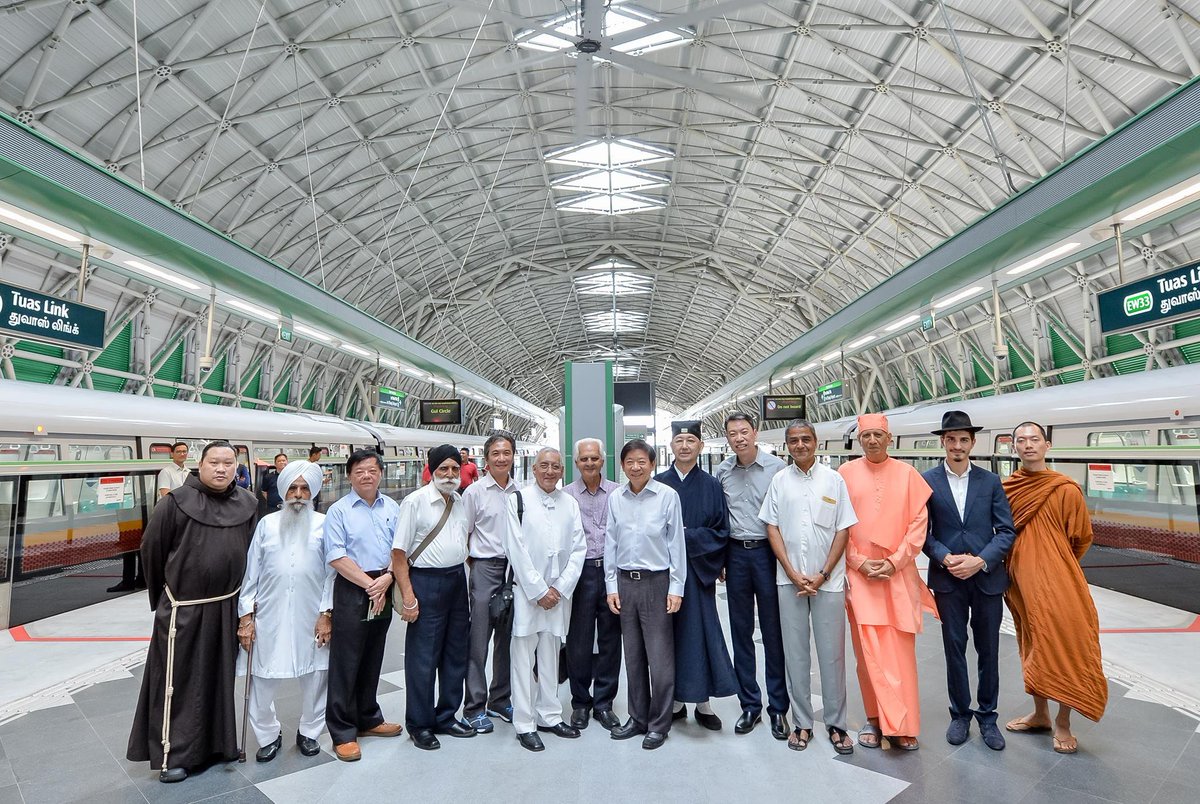 as far as i can tell, Singapore is a secular state. there's no official religion, and we're proud of our 'multi-racial, multi-religious, multi-cultural' society. there's an inter-religious organisation, and they do adorable things like pray over trains together.