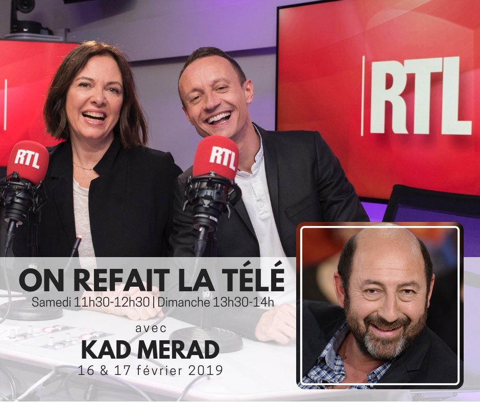 On Refait La Télé (@onrefaitlatele) on Twitter photo 📅 Jeudi 14 février, enregistrement de #ORLT avec <a href="/KadMerad/">Kad Merad</a> ! Pour assister à l'émission, inscrivez-vous ici 👉🏻 publicrtl.fr
<a href="/JadeRTL/">JadeRTL</a> <a href="/E_Dussart/">Eric Dussart</a> <a href="/RTLFrance/">RTL France</a> 📅 Jeudi 14 février, enregistrement de #ORLT avec <a href="/KadMerad/">Kad Merad</a> ! Pour assister à l'émission, inscrivez-vous ici 👉🏻 publicrtl.fr
<a href="/JadeRTL/">JadeRTL</a> <a href="/E_Dussart/">Eric Dussart</a> <a href="/RTLFrance/">RTL France</a>