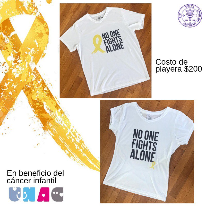 crojvas's tweet image. ¡Apoya a la lucha contra el cáncer infantil!

¿Cómo puedes apoyar? Adquiriendo una de estas t-shirts, el pedido se cierra el 28 de febrero.

#NoOneFightsAlone  #MundialContraElCancer #PhiDE #FactaNonVerba 

@PhiDEFraternity
@phide_udem