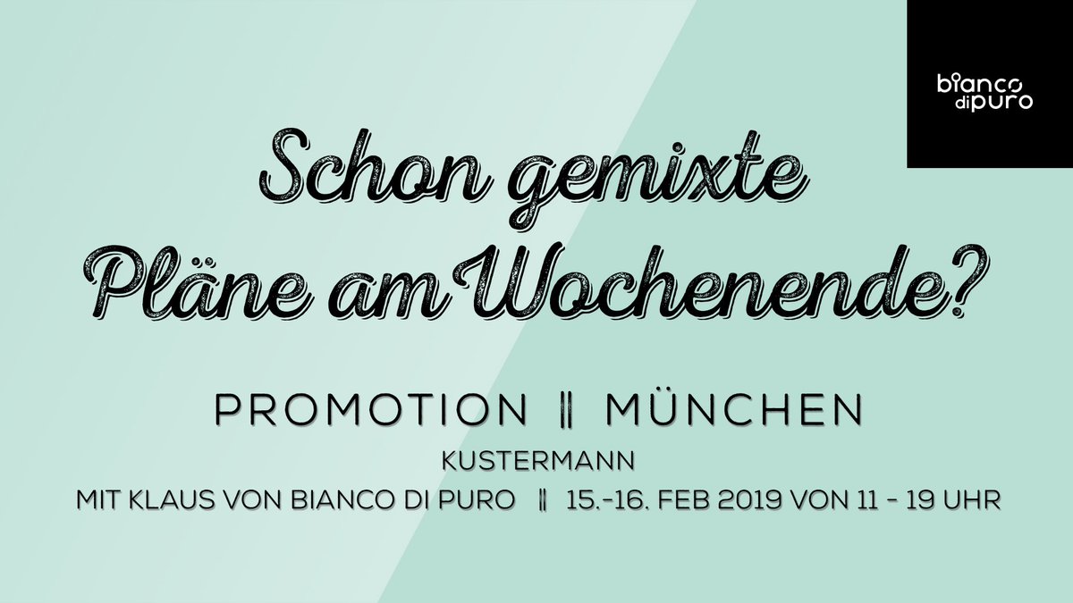 biancodipuro's tweet photo. Vom 15.-16.02.2019 stellt Klaus unsere #biancodipuro #Hochleistungsmixer bei Kustermann in München vor. Schaut doch einfach mal bei ihm vorbei und lasst euch mit einer warmen Suppe verwöhnen.
https://t.co/tZak6metmu
#vegan #vegetarisch #blender #Mixer #Rezept #Vorführung https://t.co/ZUtKckysbq