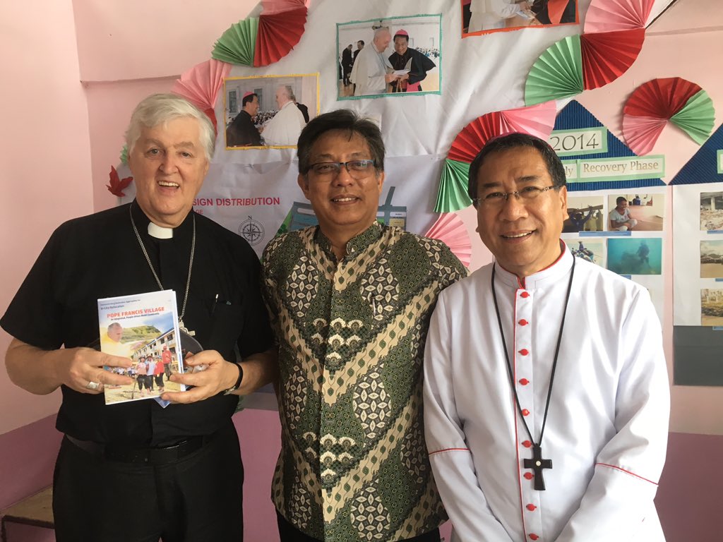 antiliesite's tweet photo. Momentous day and great celebration: the Inauguration of the #popefrancisvillage - an example of a resilient,  community-driven and near-city relocation that allows the survivors in charge of their recovery and reconstruction. @DevPeace https://t.co/mln8ONo0iM